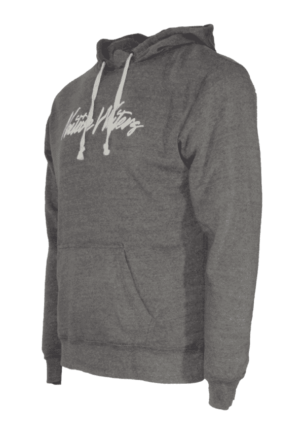 A grey hoodie with the word sasquatch written on it.