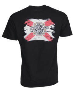 A Black Florida Flag with Compass Tee.