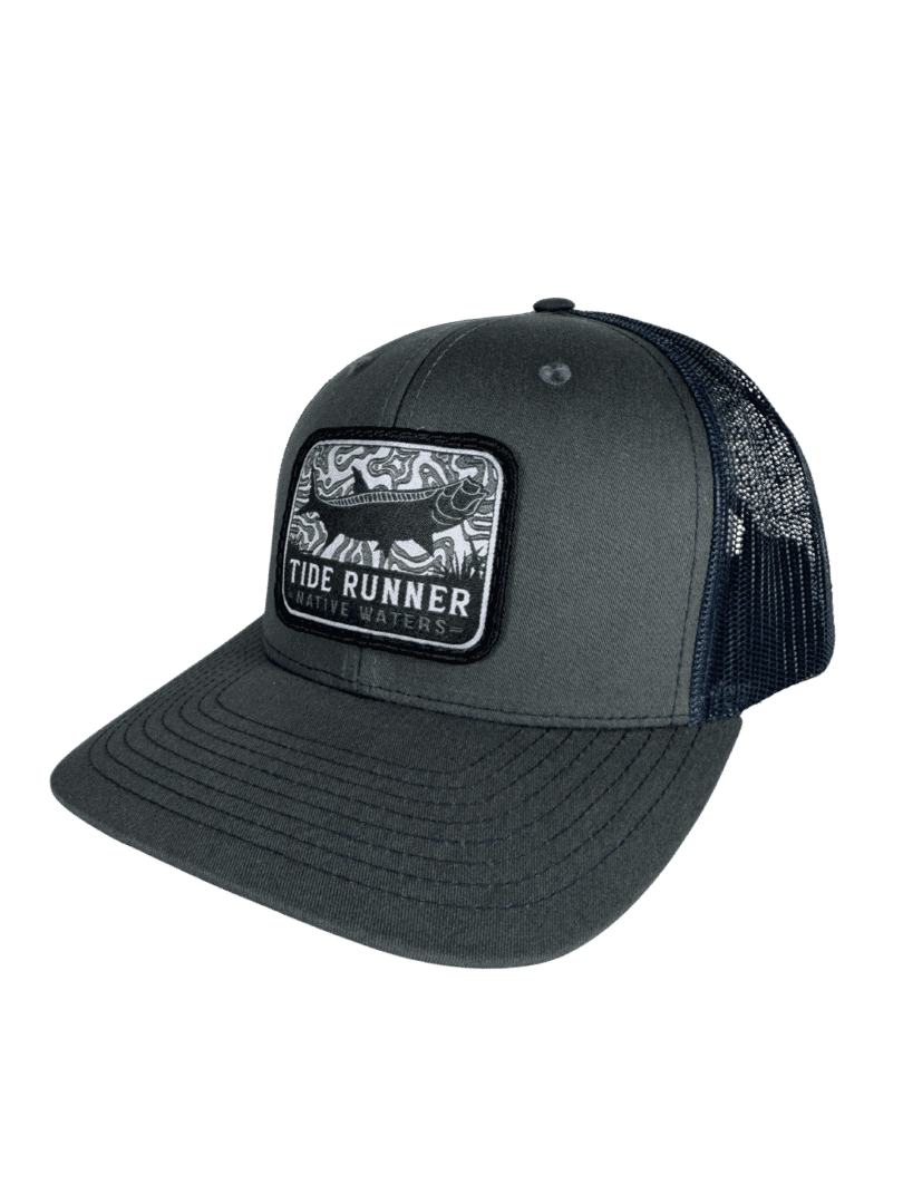 Tide Runner 112 Trucker Hat – Grey on Navy - Image 2